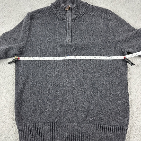 Eddie Bauer V-Neck Sweater | Quarter-zip | Large|  Charcoal Gray | Pullover - Picture 15 of 15